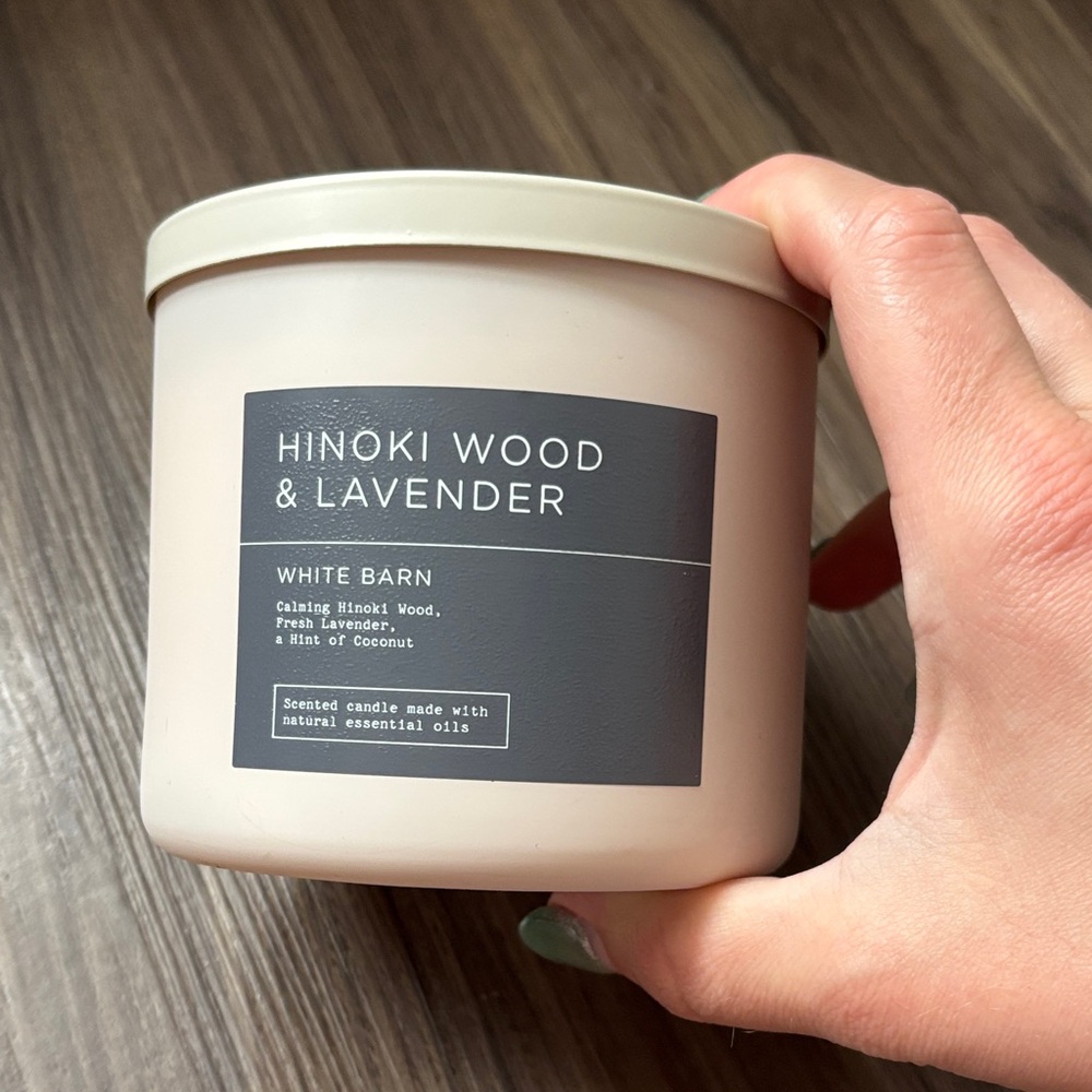 Bath and Body Works Hinoki Wood & Lavender 3 Wick